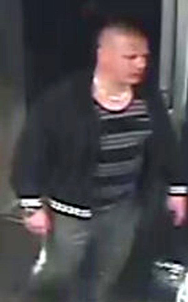  Police released a CCTV image of the man suspected of involvement in the attack