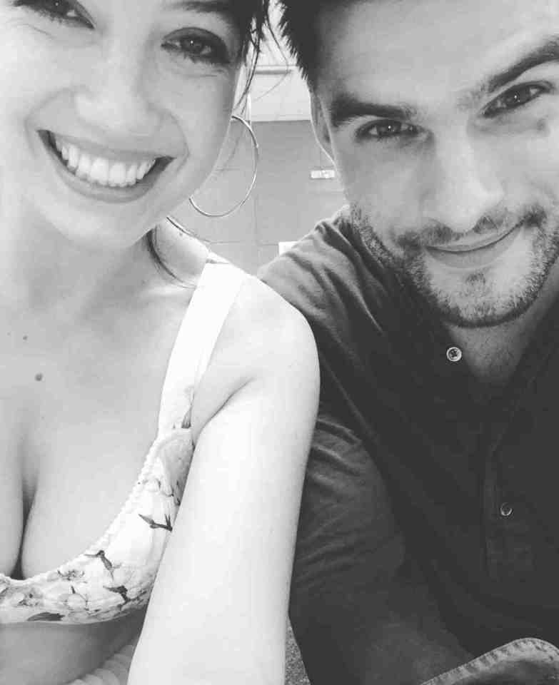 Daisy Lowe showed off her cleavage in a shot with Aljaz 