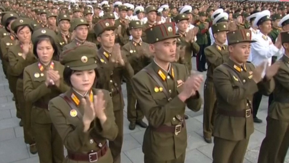  Thousands of members of the military were among those in attendance