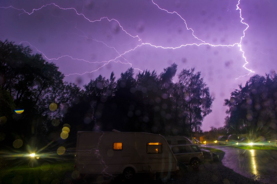 Dramatic scenes as ferocious storms raged over the north of England last night