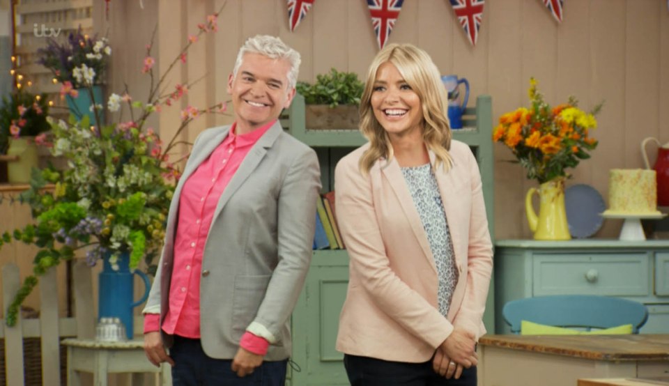  Holly Willoughby and Phillip Schofield appeared in a mock up of the Bake Off