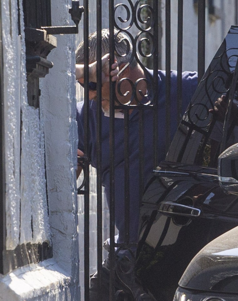  Paul Hollywood snapped arriving at his family home in Kent today