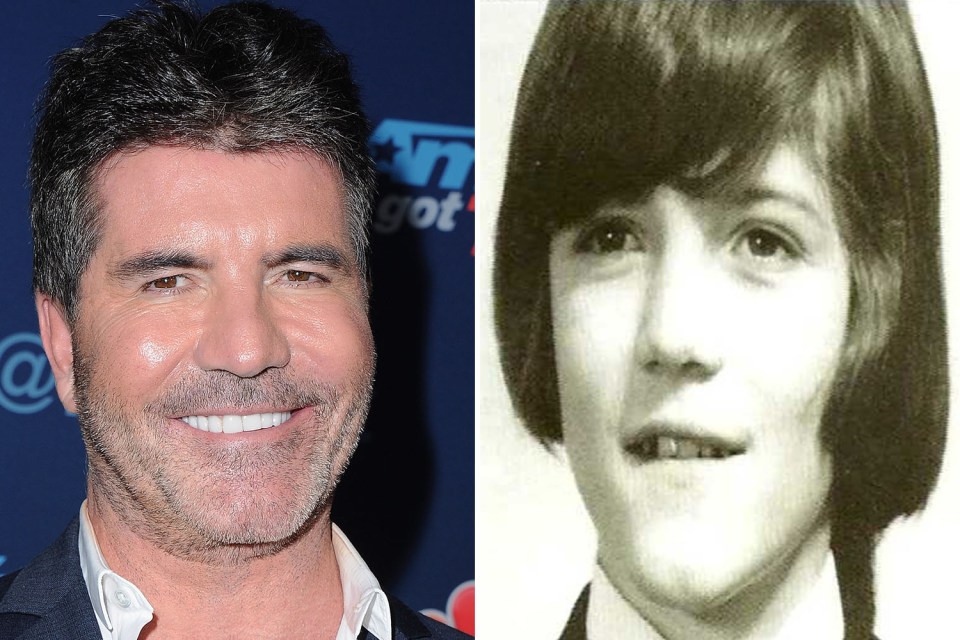 Simon Cowell had a thick head of hair during his school years