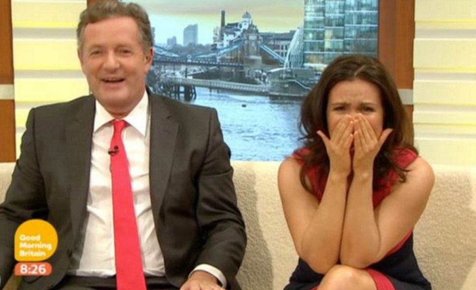  Susanna couldn't watch, but Piers was cracking jokes