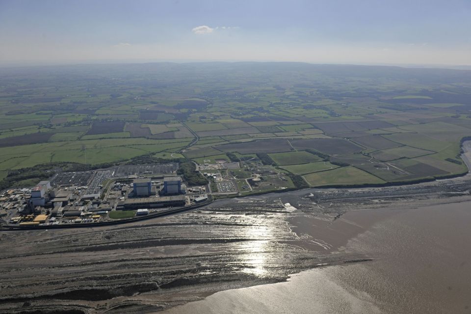  An aerial view of the Hinkley Point site, with views of the existing Hinkley A and Hinkley B power stations