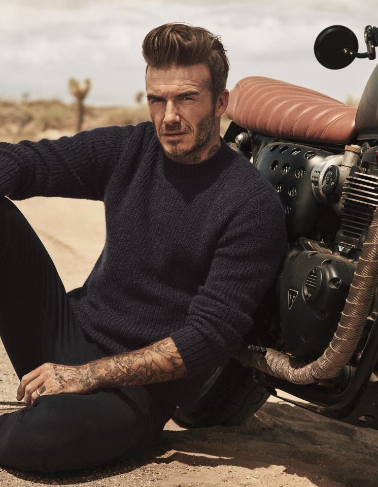  David Beckham smoulders as he models the Autumn/Winter looks