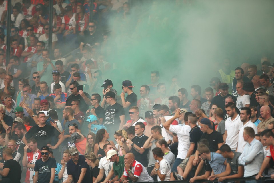 It did not stop the atmosphere though as Feyenoord ultras still made a racket