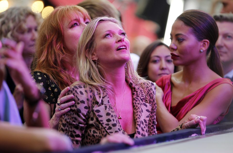  At one point she looked up in awe at the legendary singer