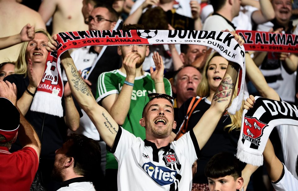 Ten-man Dundalks draw provided a famous night for their travelling fans