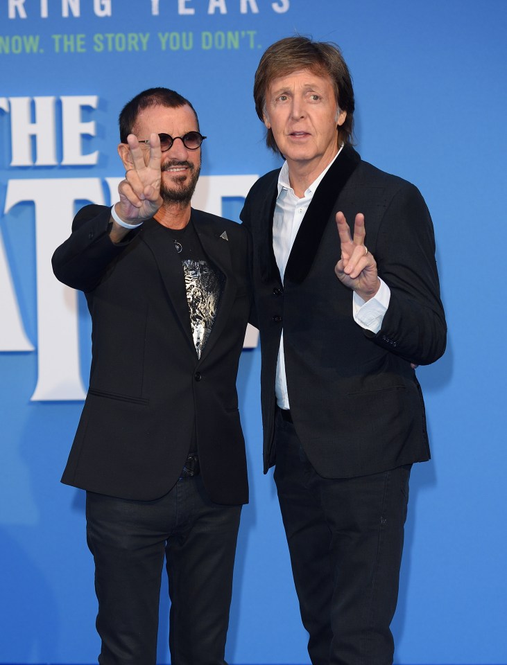  The two remaining Beatles appeared together at the premiere of their new movie