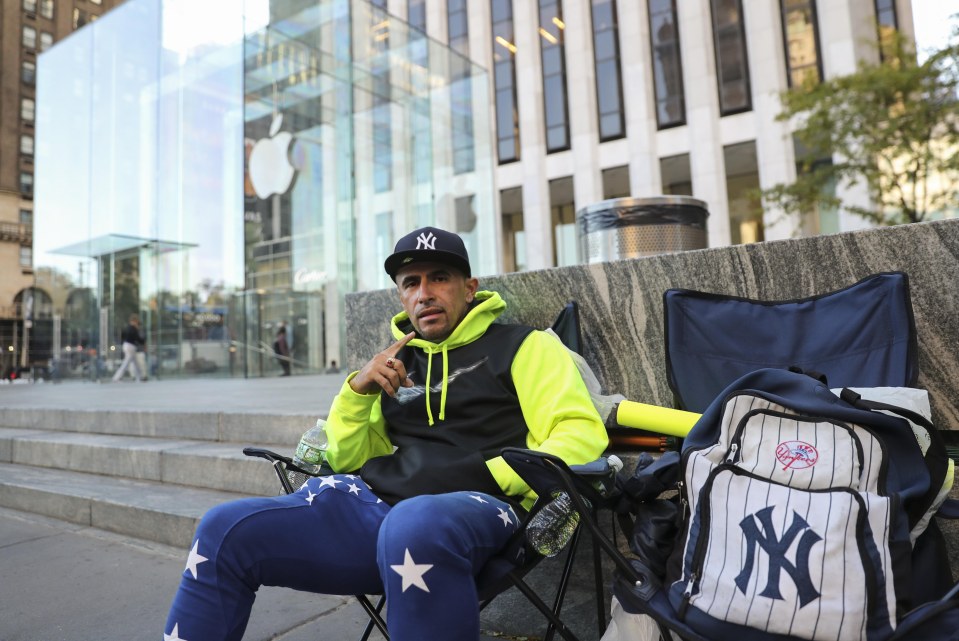  NEW YORK ... People like Jamie were queuing in New York yesterday ahead of the iPhone launch