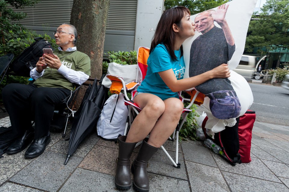  Apple fanatic Ayano was among 200 people who queued outside the Tokyo store before the launch