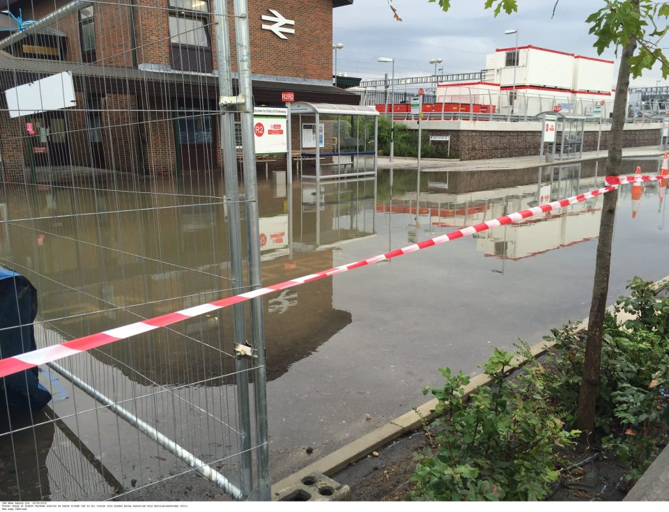  Rail stations were also flooded, causing disruption