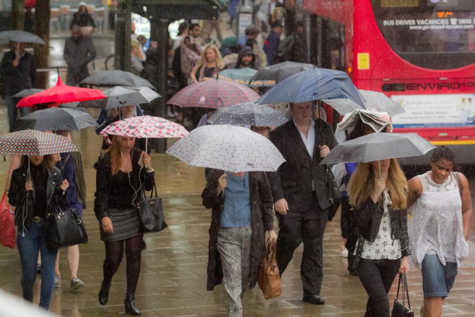  Shoppers in Wimbledon may again be forced to get out their brollies as wet and windy weather returns