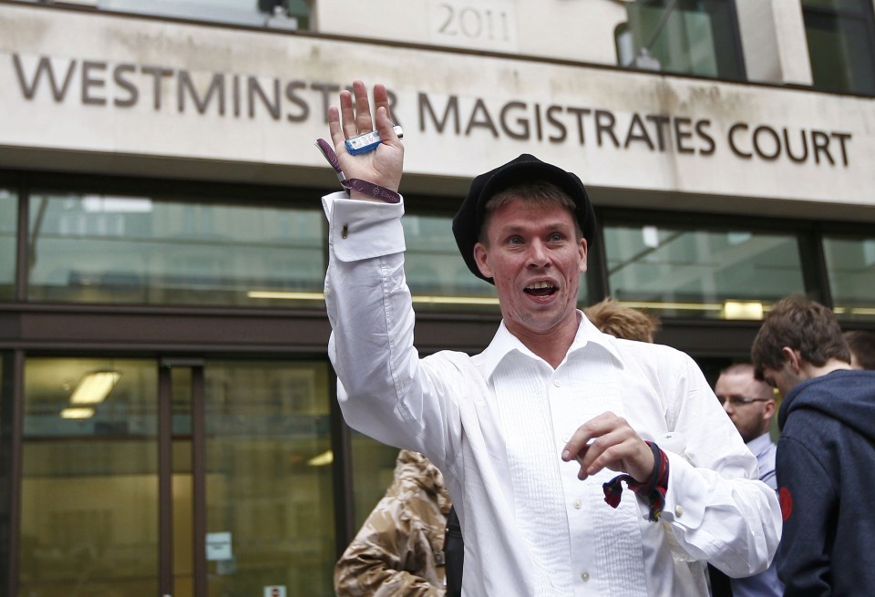  Lauri Love was met by supporters outside of court after receiving the ruling at Westminster Magistrates Court