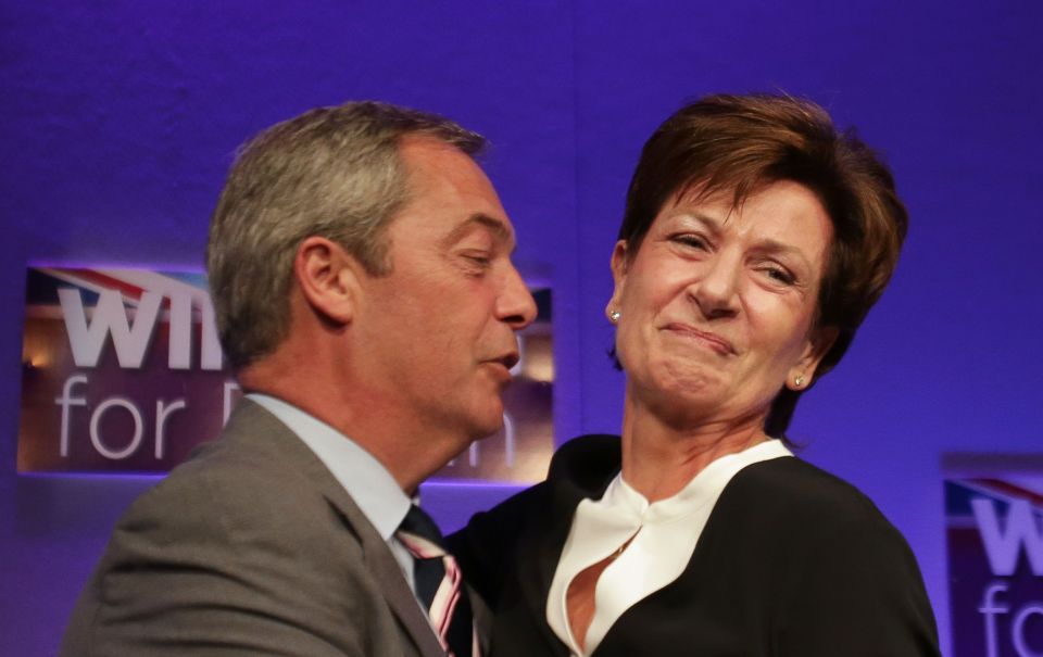 Nigel Farage and Diane James