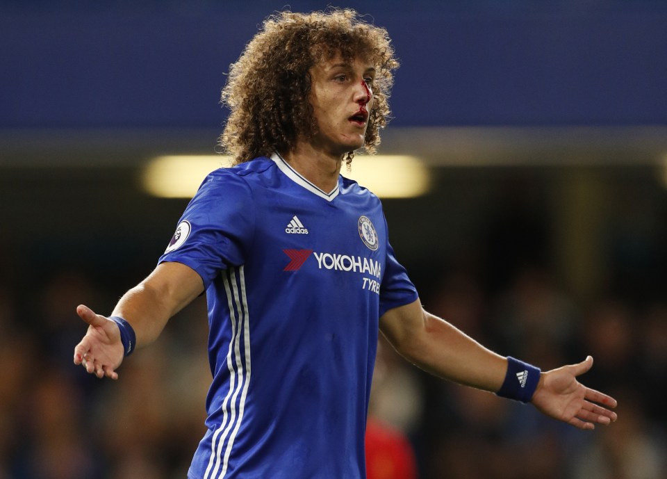  David Luiz took a punch on the nose - literally and metaphorically - on his second debut for the Blues