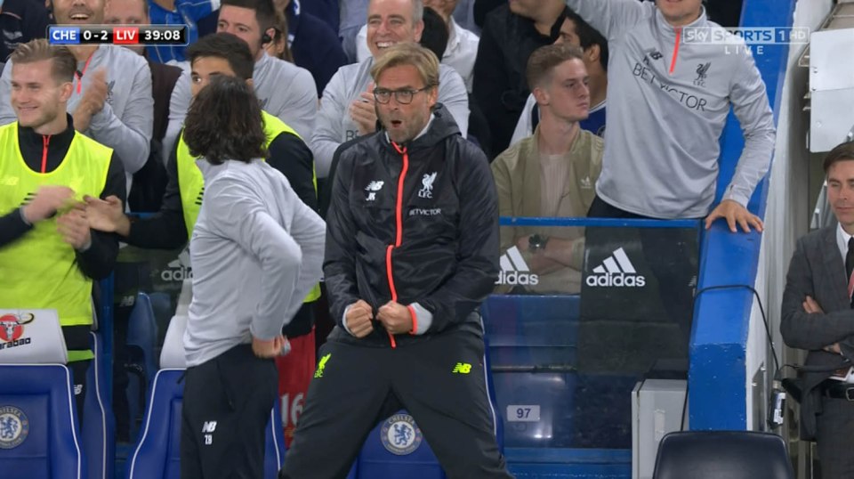  Jurgen Klopp was ecstatic after Jordan Henderson's wonder strike