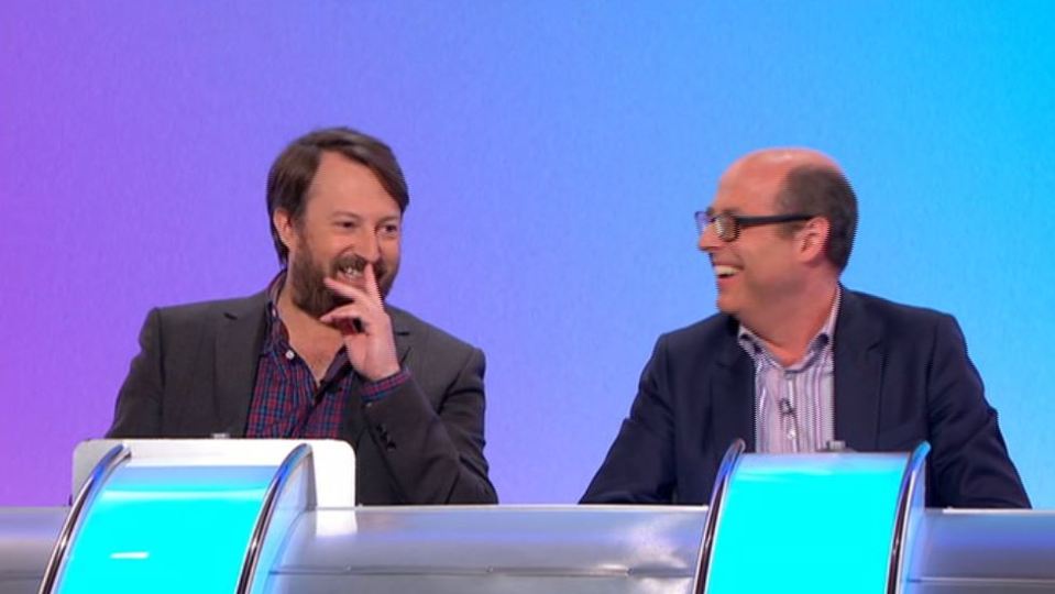 David Mitchell and Nick Robinson were also amused by his antics 