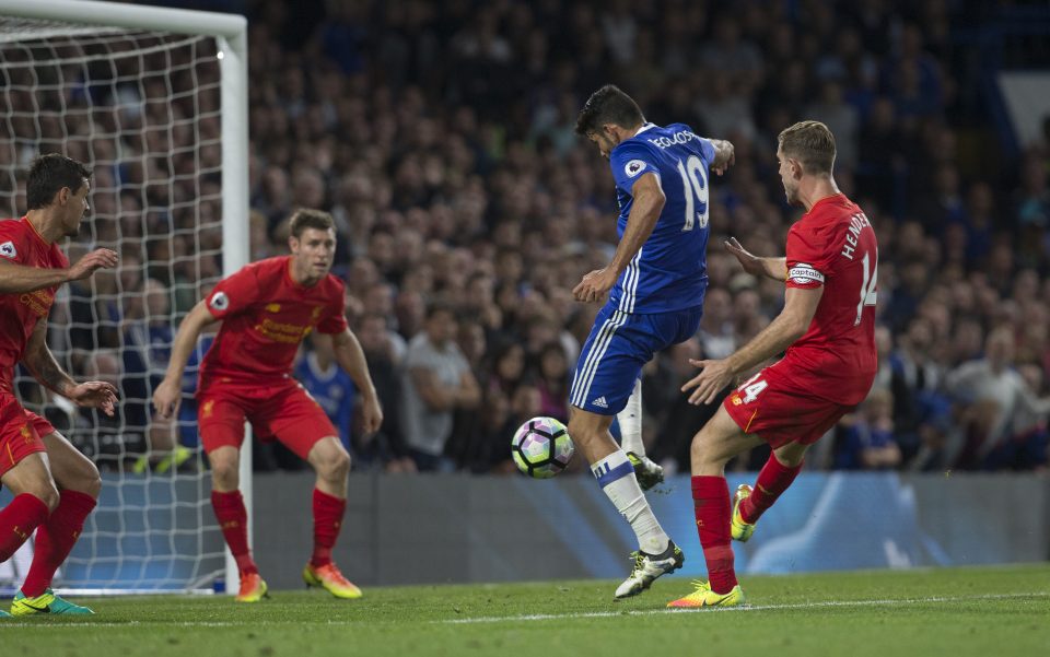  Diego Costa pulled a goal back but Liverpool held on against the lacklustre Blues