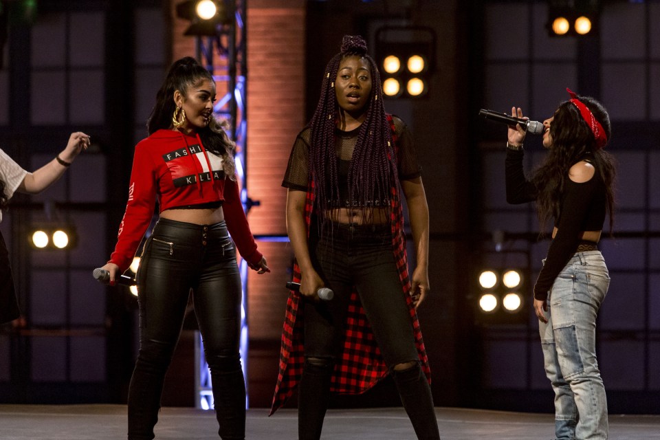 Singers Kayleigh Marie Morgan and Tinuke found themselves at breaking point after being paired with group Skarl3t