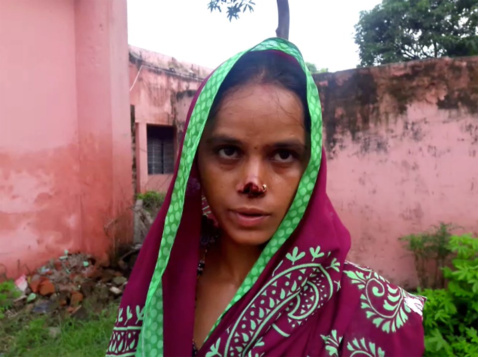  Kamlesh Rathore, 25, claims she was attacked by her husband while cooking dinner