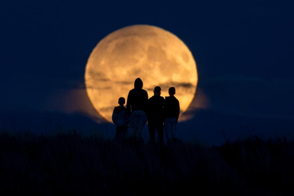  It is called the Harvest Moon because it provided extra light at a time of the year when farmers harvested the summer's crops (Pictured: Edinburgh, Scotland)