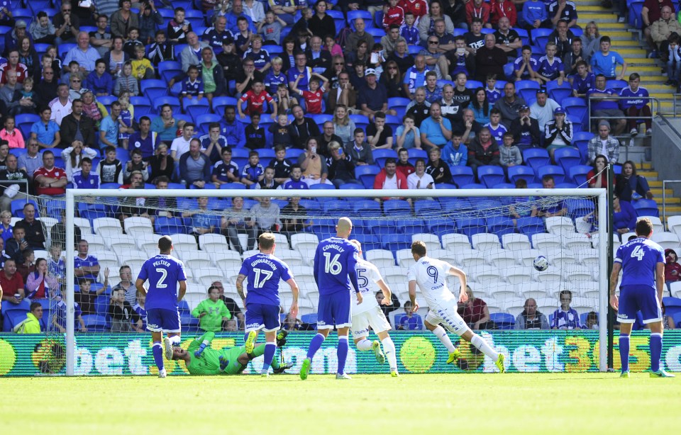  Leeds took the lead through Chris Wood's penalty