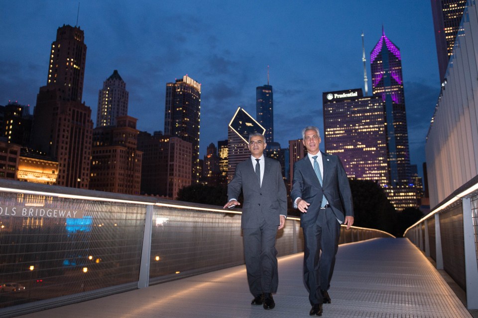  Khan has also met with his Chicago counterpart Rahm Emanuel during the whistlestop tour