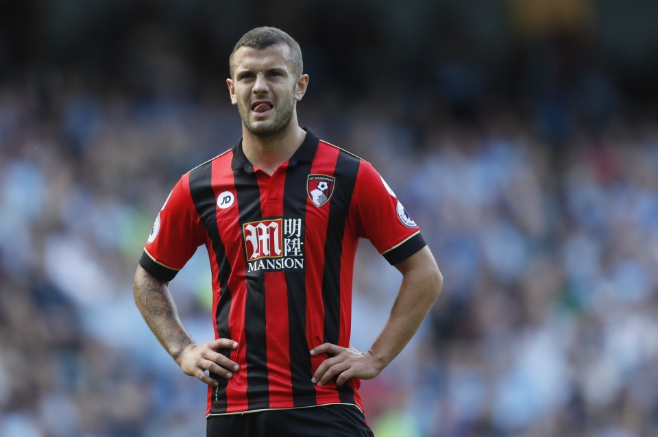  Jack Wilshere will be rested by the Bournemouth for EFL Cup tie