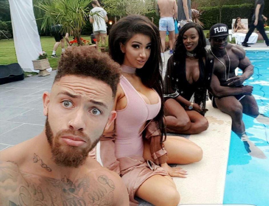  Chloe Khan has enjoyed a pool party with Ex on the Beach star Ashley Cain