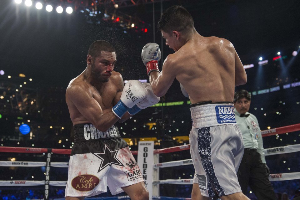 Andrew Cancio (left) took a beating against Joseph Diaz Jr