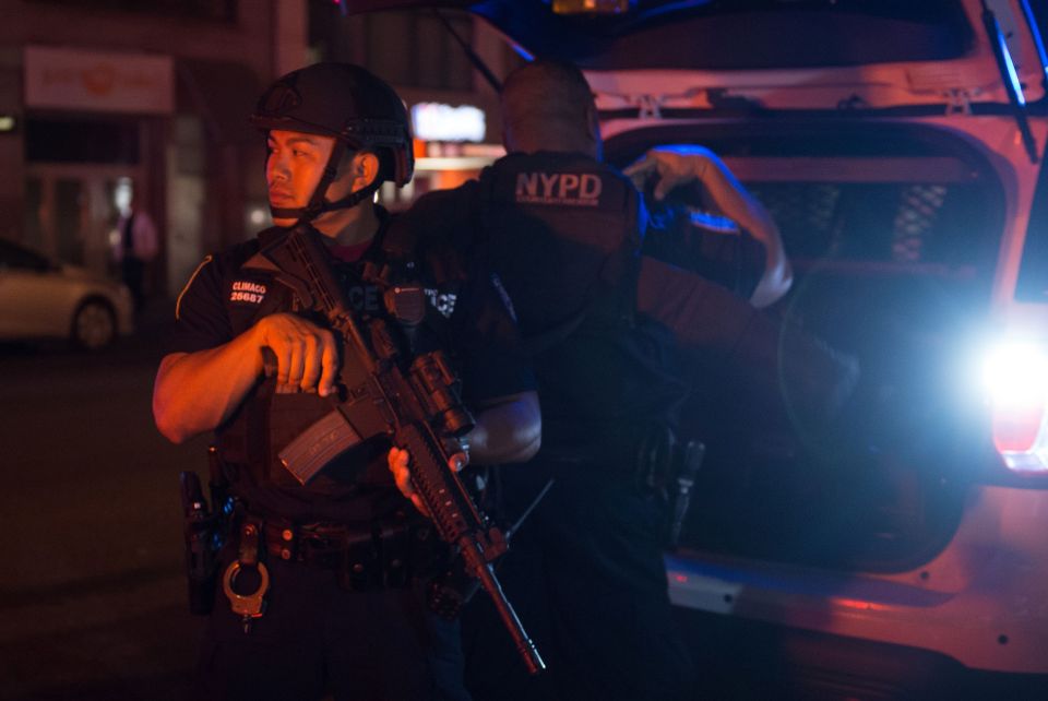  Armed cops at the scene in Chelsea, New York