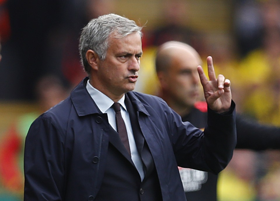  Jose Mourinho suffered a third straight defeat at Watford on Sunday