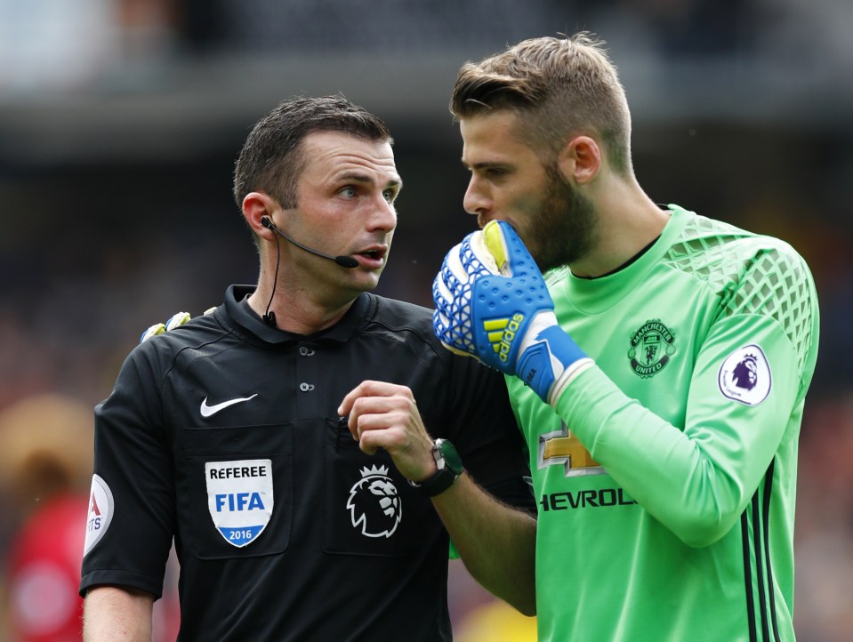  Michael Oliver was in charge last weekend at Vicarage Road