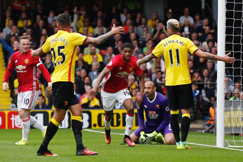  Marcus Rashford's strike drew United level in the second half