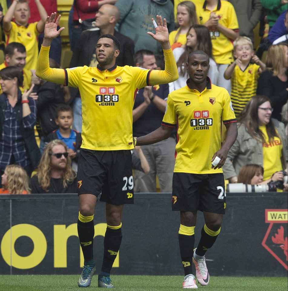  Etienne Capoue celebrates an opening goal that angered Mourinho