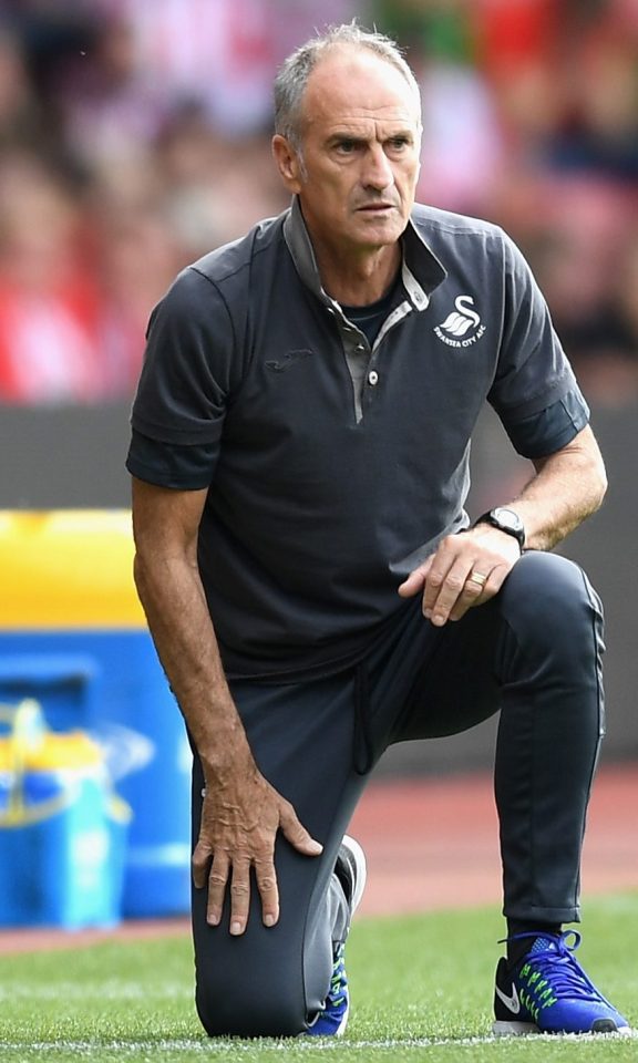  Southampton's goal reduced Swansea boss Franceso Guidolin to his knees