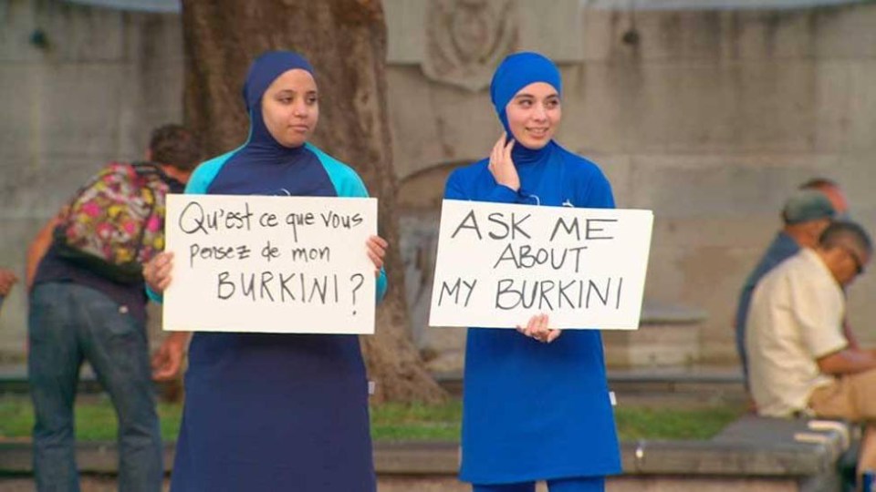 Australian Muslim Zeynab Alshelh (right) was forced from a beach in minutes after turning up in a burkini 