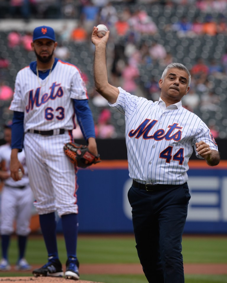  He pitched the first ball at a New York Mets baseball game