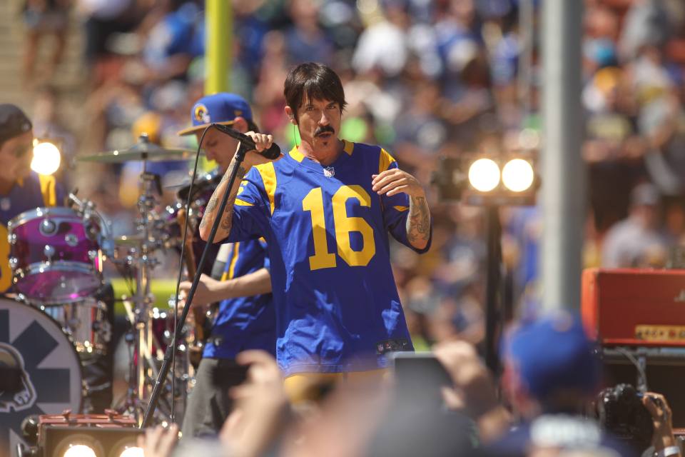 Red Hot Chili Peppers perform at the Rams Game