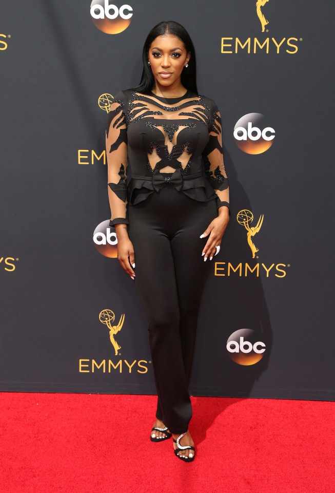  The Real Housewives of Atlanta Porsha Williams went for the mesh look but opted for trousers