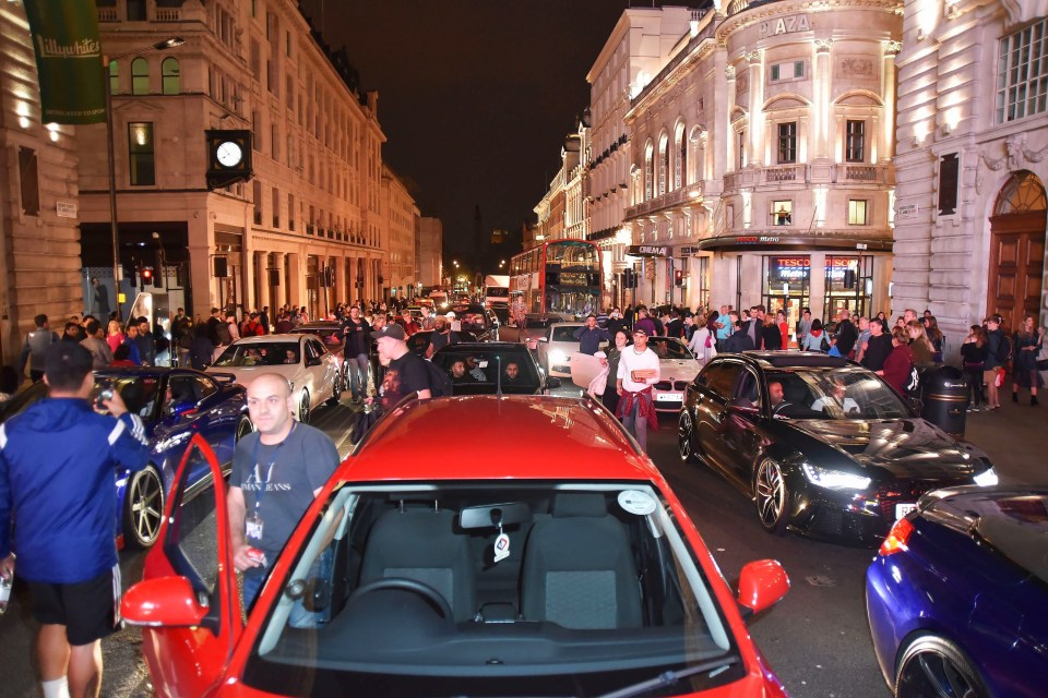  Traffic was halted while the Arab owners showed off their vehicles