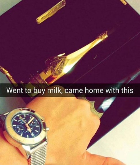  A Rich Kid boasts about buying champagne instead of milk