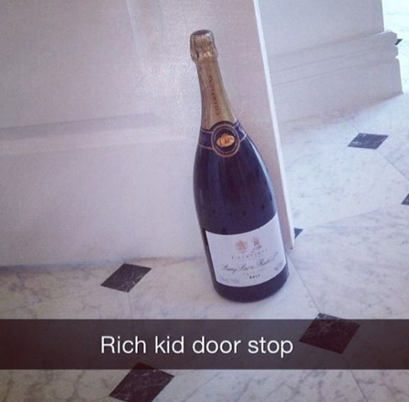  One guy uses his champers as a doorstop