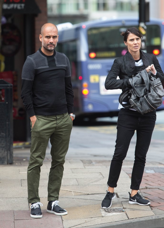  Pep Guardiola took wife Cristina Serra out for breakfast this morning