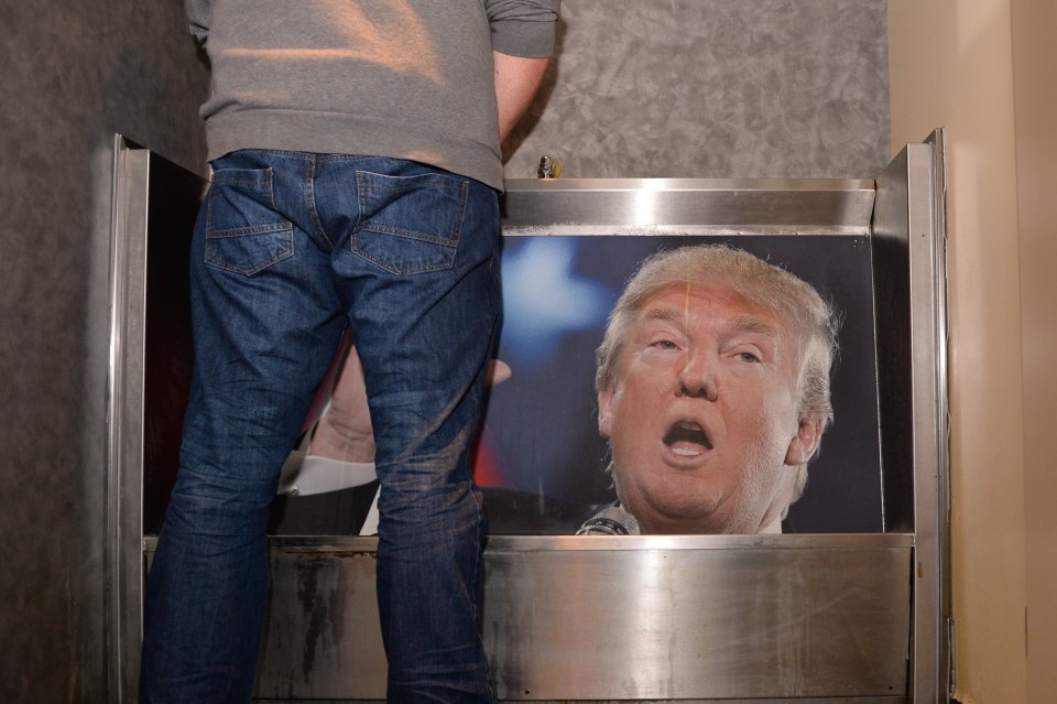  Drinkers say having the picture of Donald Trump there makes going to the loo more fun and has inspired people to talk politics