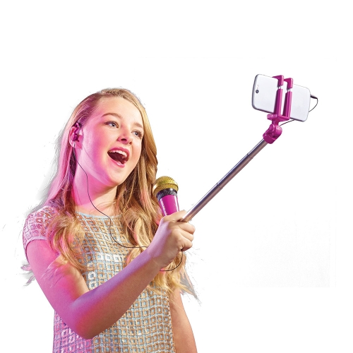  This selfie-stick and microphone combo allows kids to make their own music videos