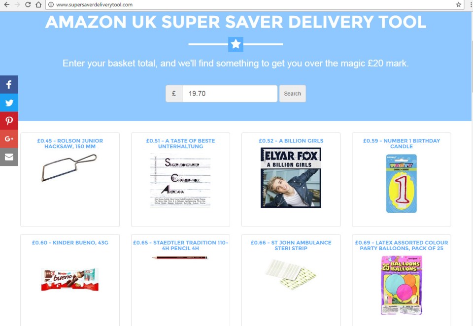  Hit the 'magic' £20 figure with a saver delivery tool