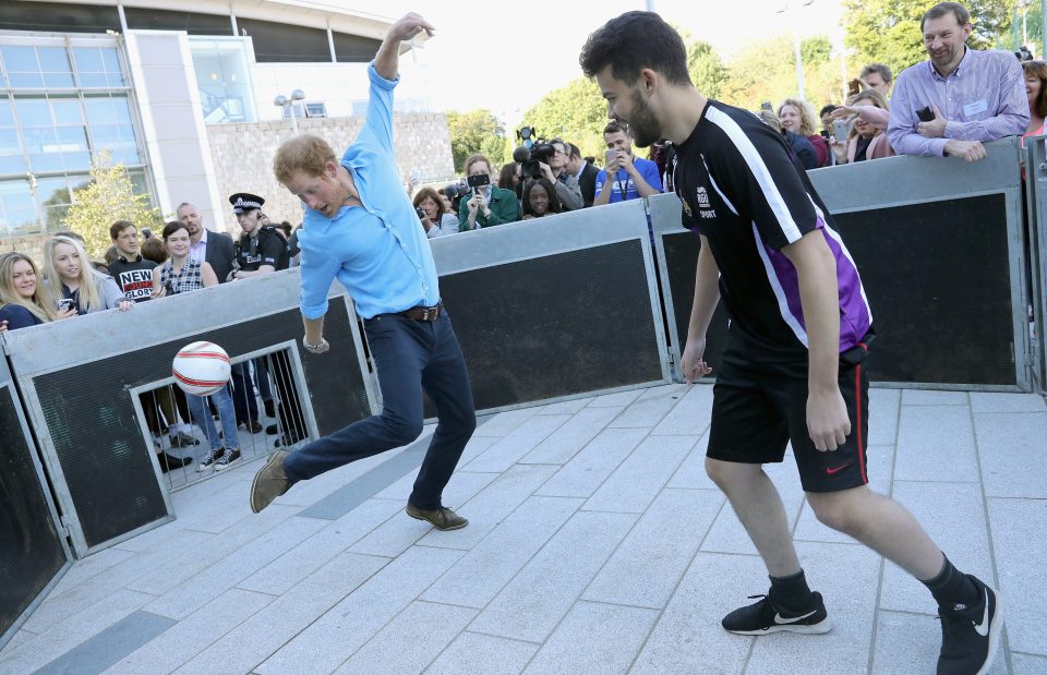 Harry also had a go at panna knockout football